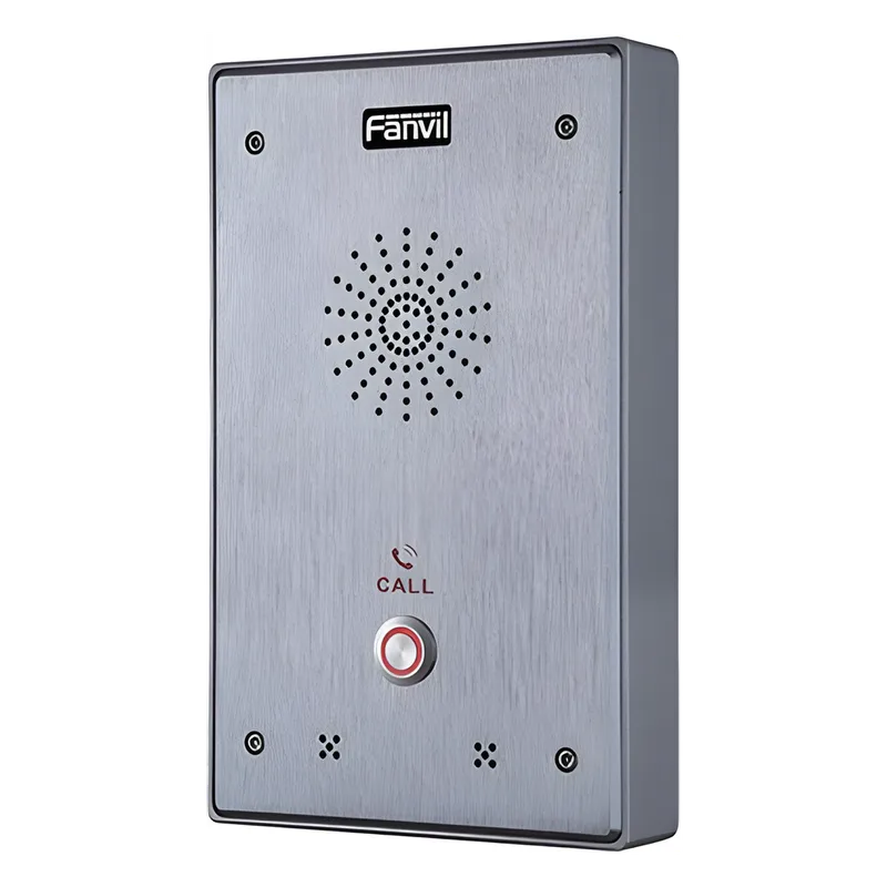 Intercomunicador IP, 2 líneas SIP, 2 relevadores con botón para llamada, anti-vandálico, IP65 e IK10, PoE FANVIL I12-01P