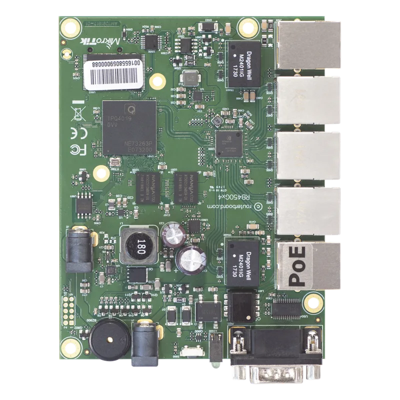Tarjeta RouterBOARD 450Gx4 (RouterOS L5) MIKROTIK RB450GX4
