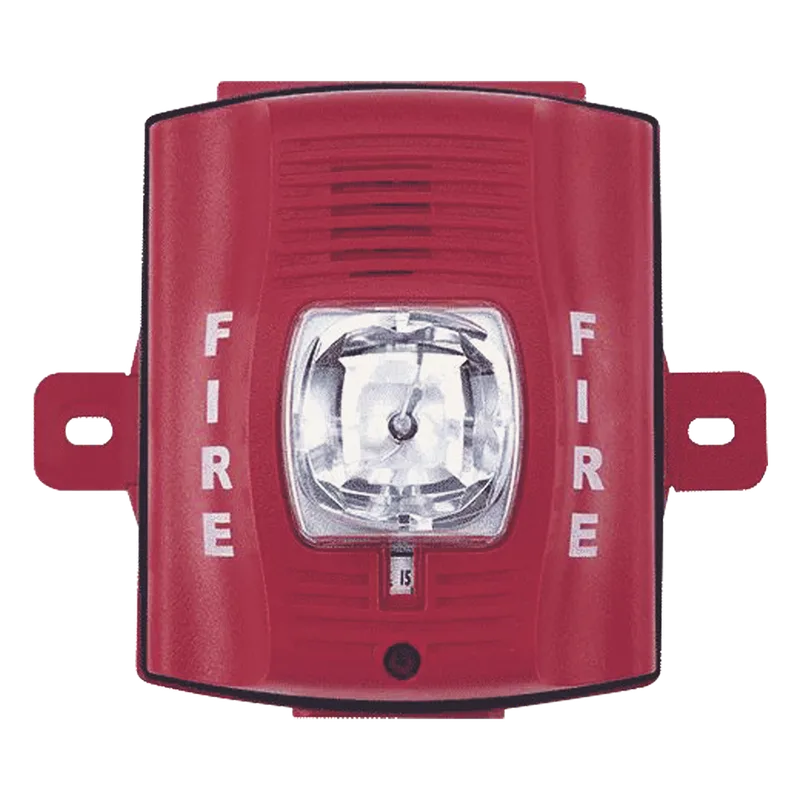 Sirena Estrobo Para Exterior De Dos Hilos Color Rojo Montaje Pared SYSTEM SENSOR P2RH-K