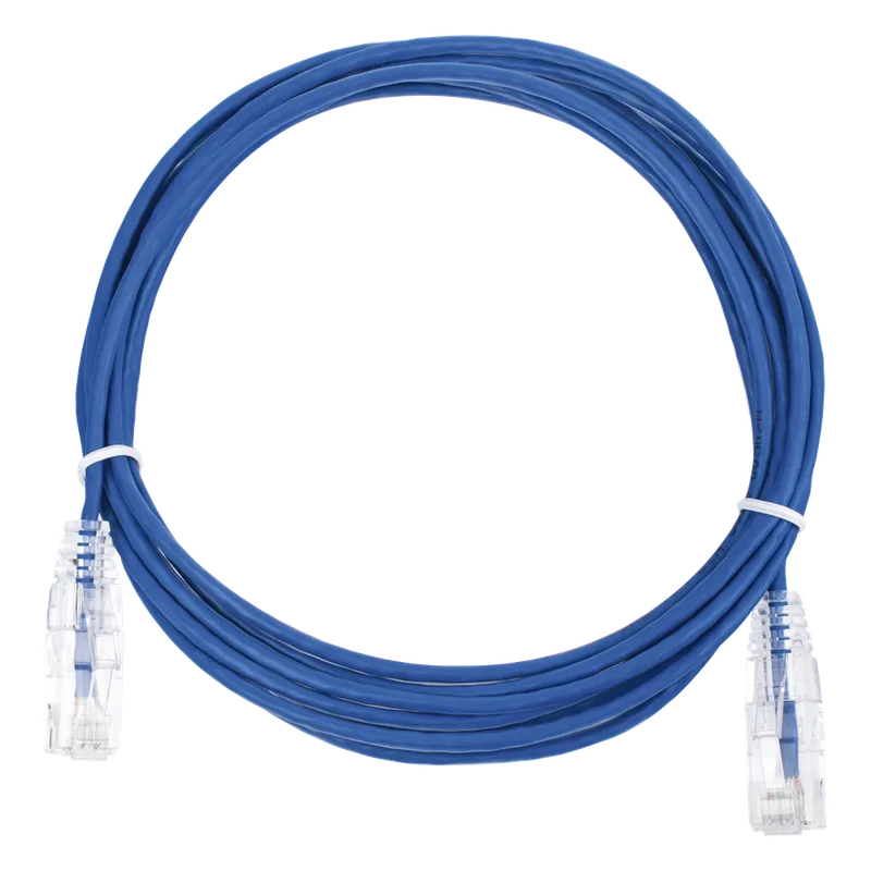 Cable de Parcheo Slim UTP Cat6 - 3 Metros (9.84 Pies) Azul Diámetro Reducido (28 AWG) LINKEDPRO BY EPCOM LP-UT6-300-BU28