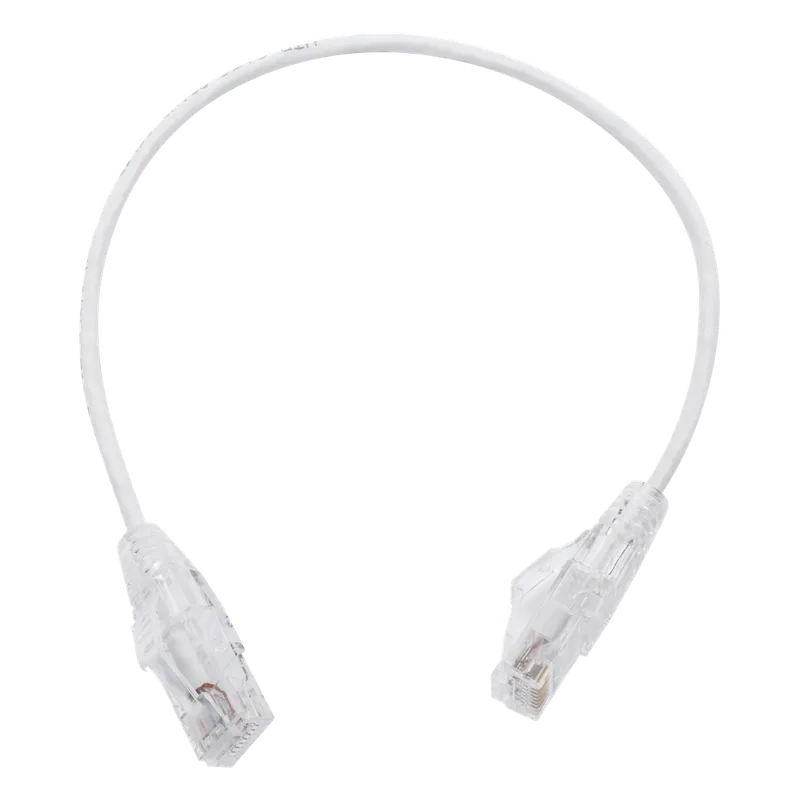 Cable de Parcheo Slim UTP Cat6 - 30 cm (11.81 Pulgadas) Blanco, Diámetro Reducido (28 AWG) LINKEDPRO BY EPCOM LP-UT6-030-WH28