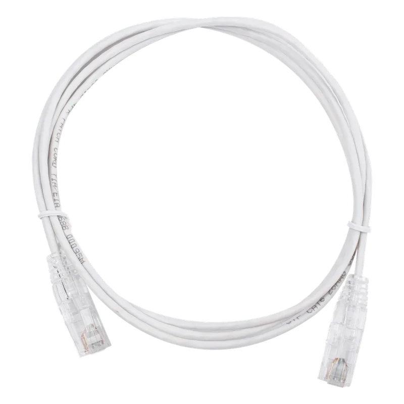 Cable de Parcheo Slim UTP Cat6 - 1.5 Metros (4.92 Pies) Blanco Diámetro Reducido (28 AWG) LINKEDPRO BY EPCOM LP-UT6-150-WH28