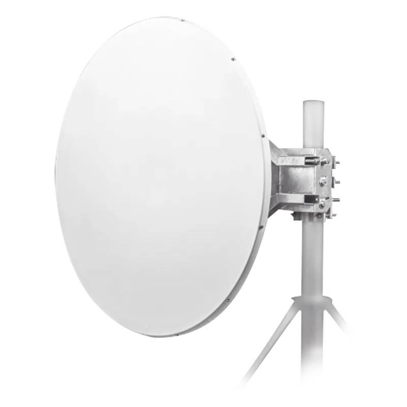 Antena direccional Alto Rendimiento / Parábola profunda para mayor aislamiento al ruido /4 ft / 4.9 a 6.1 GHz / / Ganancia de 35 dBi / Soporte de acero inoxidable / Polaridad en 90 ° y 45 ° / Incluye montaje. JIROUS JRC-DD35-DUPLEX-PRE