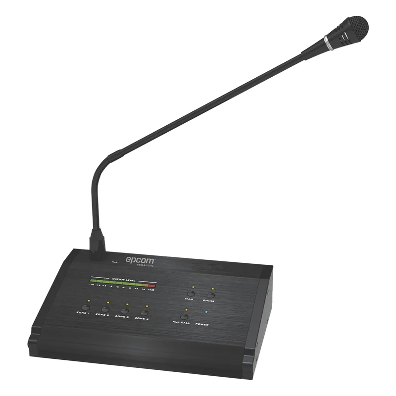 Micrófono a Distancia de 4 Zonas para Sistema de Voceo SF4240MP | No compatible con SF4240UC o SF2240UC EPCOM PROAUDIO SF-4012