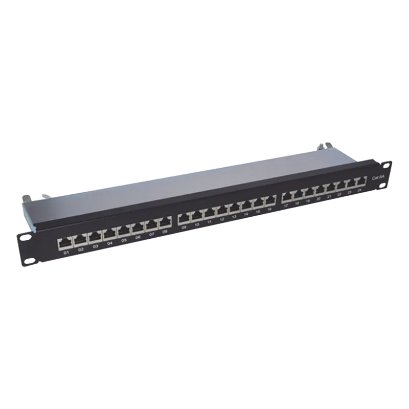 Panel de Parcheo de Impacto (110) Blindado de 24 Puertos Cat6A LINKEDPRO BY EPCOM LP-PP-CS-6A-24P