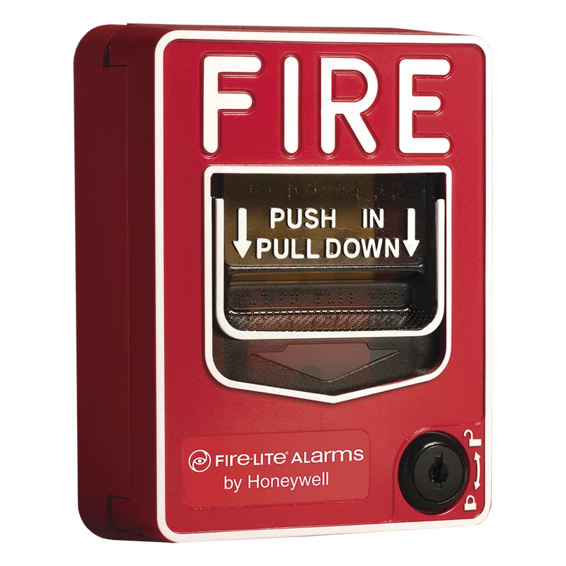 Estación manual de incendio inalámbrica direccionable de doble acción con reinicio por llave, red de malla SWIFT FIRE-LITE W-BG12LX