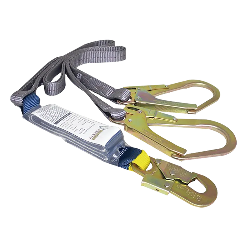 Cable Amortiguador de Caída con Doble Gancho de Sujeción. Ideal para Escalar Torres o Estructuras. VARIOS WS-50-SDG