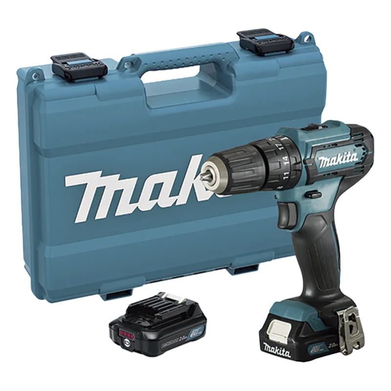 Taladro Combinado de 12Vcc, con tecnología CXT, (Incluye 2 Baterías y Cargador Rápido, Maletín plástico). MAKITA HP-333-DSAE