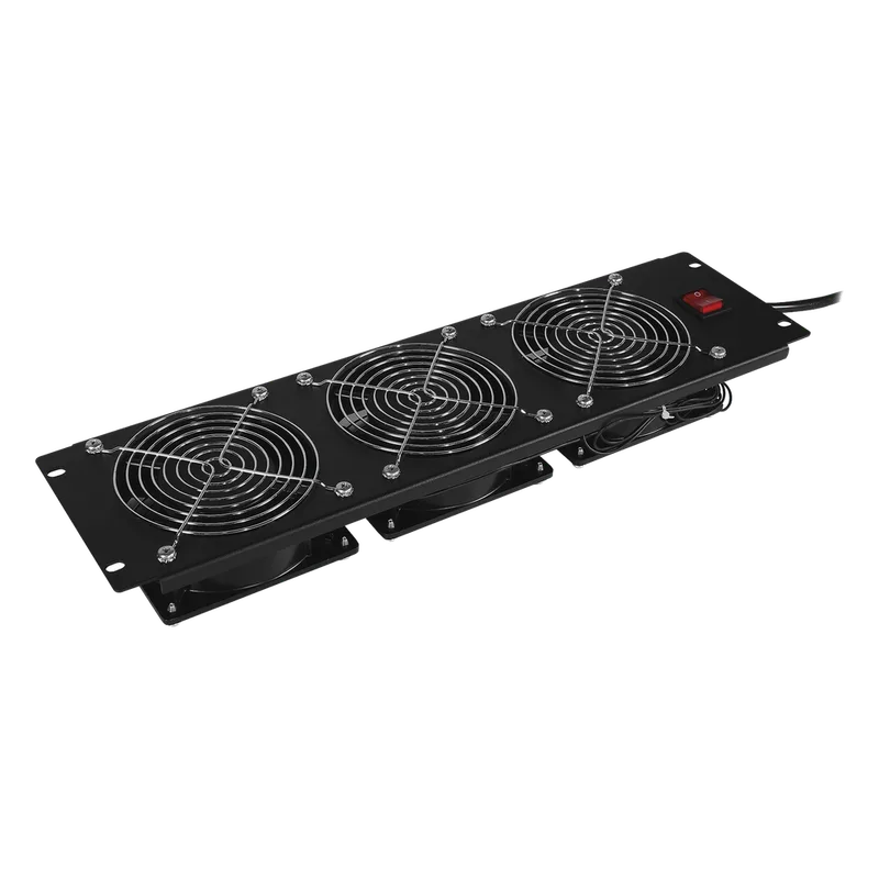 Kit de 3 Ventiladores para Montaje en Rack de 19 in, Alimentación 120 Vca con Plug NEMA 5-15P, 3 UR, Color Negro CYBERPOWER CRA11003