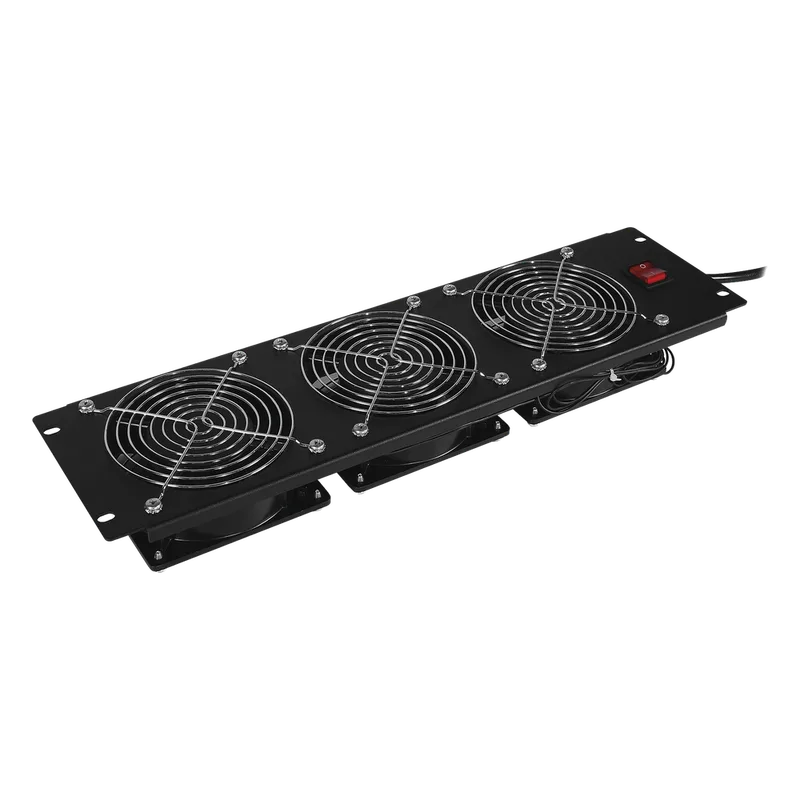 Kit de 3 Ventiladores para Montaje en Rack de 19 in, Alimentación 220 Vca con Plug IEC C14, 3 UR, Color Negro CYBERPOWER CRA12003