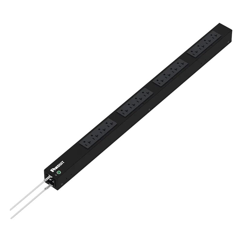 PDU Básico para Distribución de Energía, Enchufe de Entrada NEMA 5-15P, Con 16 Contactos NEMA 5-20R, de Instalación Vertical, 15 Amp, 120 Vca PANDUIT P16B04M
