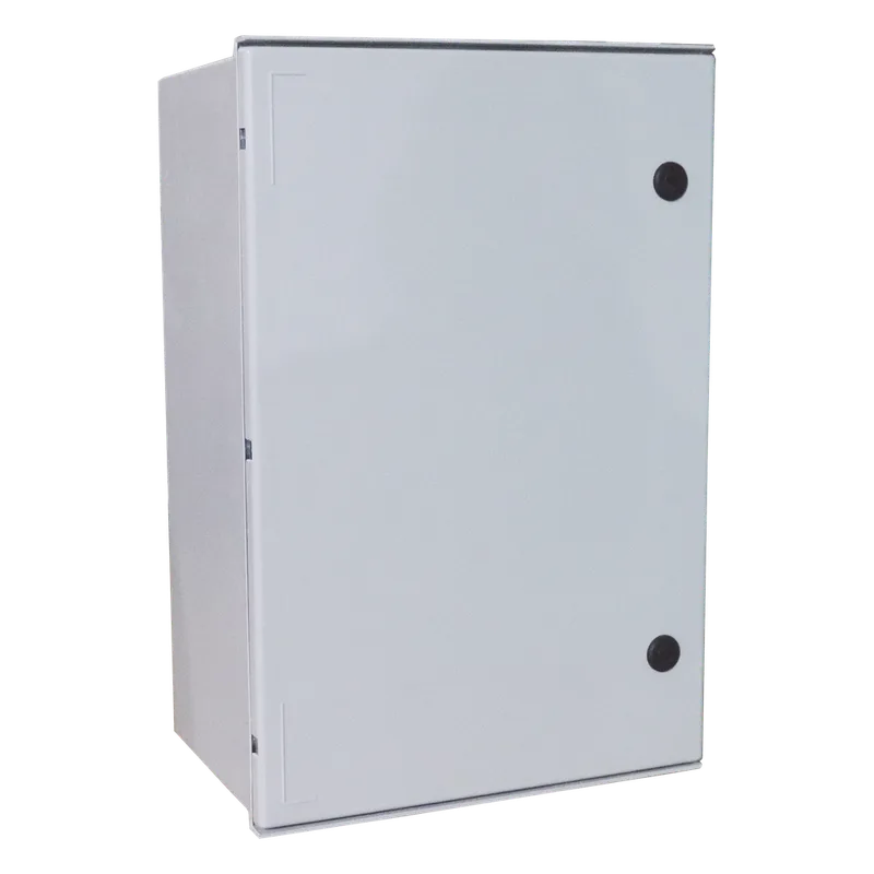 Gabinete de Poliéster IP65 Uso en Intemperie (600 x 800 x 300 mm) con Placa Trasera Interior de Plástico (Incluye Chapa y Llave). PRECISION PST-6080-30P