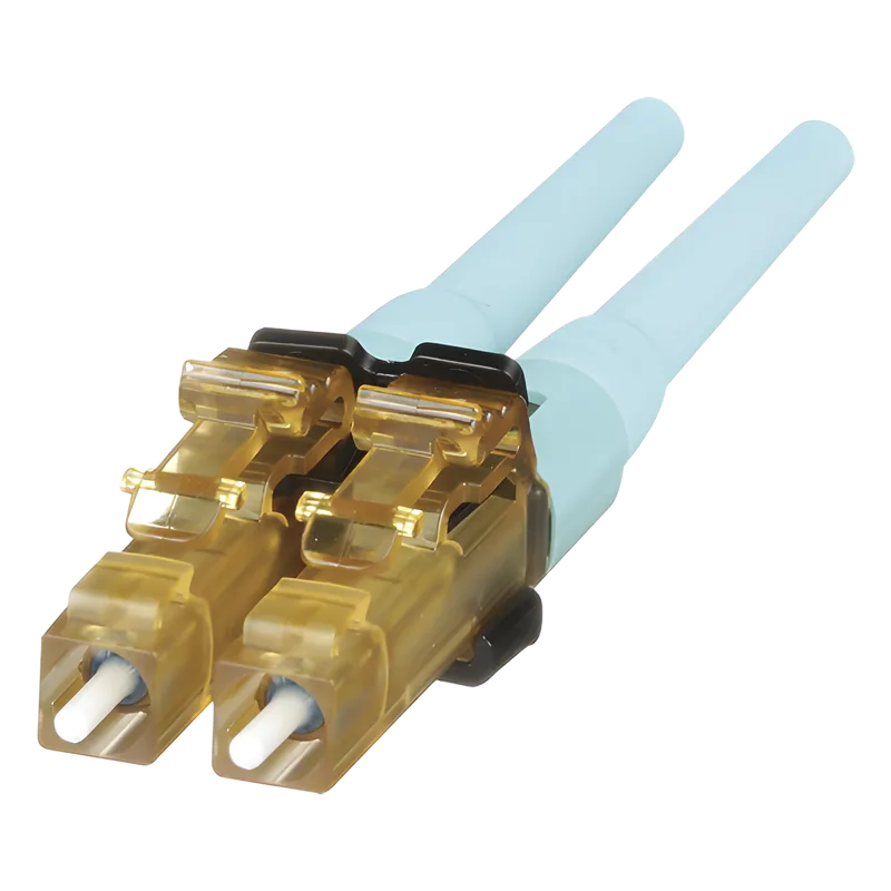 Conector de Fibra Óptica LC Duplex OptiCam, Multimodo 50/125 OM3/OM4, Pre-pulido, Color Aqua PANDUIT FLCDMCXAQY