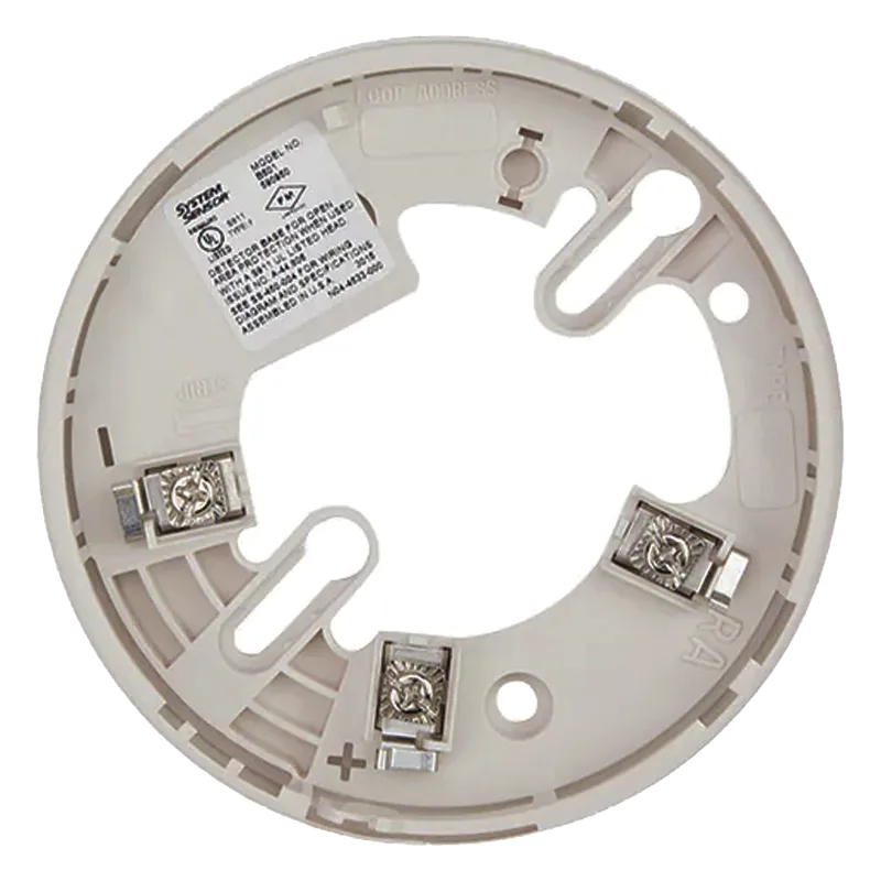 Base de conexión de 4 pulgadas para detector de humo inteligente direccionable, función antivandálica, color marfil SYSTEM SENSOR B501-IV