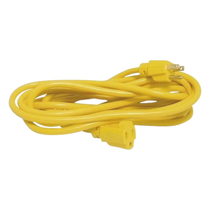 Extensión Eléctrica de Uso Rudo Aterrizada 7.6 metros / 127 V CA 10 A Máximo / Color Amarillo. SURTEK SYS-136172