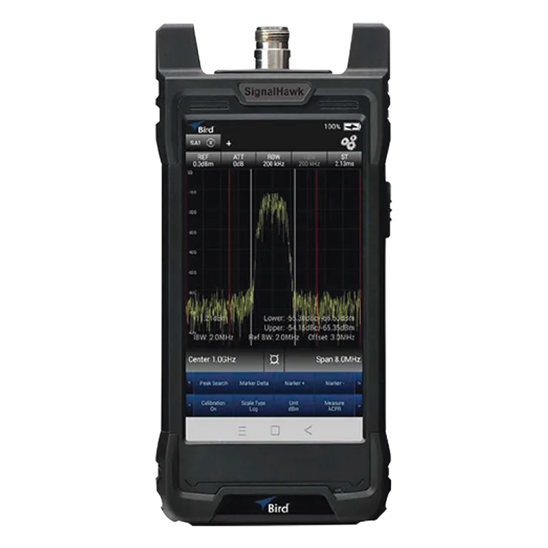 Analizador de Espectro Portátil SIGNAL HAWK, 9 KHz a 6 GHz, Incluye Estuches de uso Rudo y Ligero, Batería Li-Ion, Adaptador 12V, Lápiz Táctil, Adaptador USB-C a USB-A, Manual de Instrucción. BIRD TECHNOLOGIES SH-60S-TC