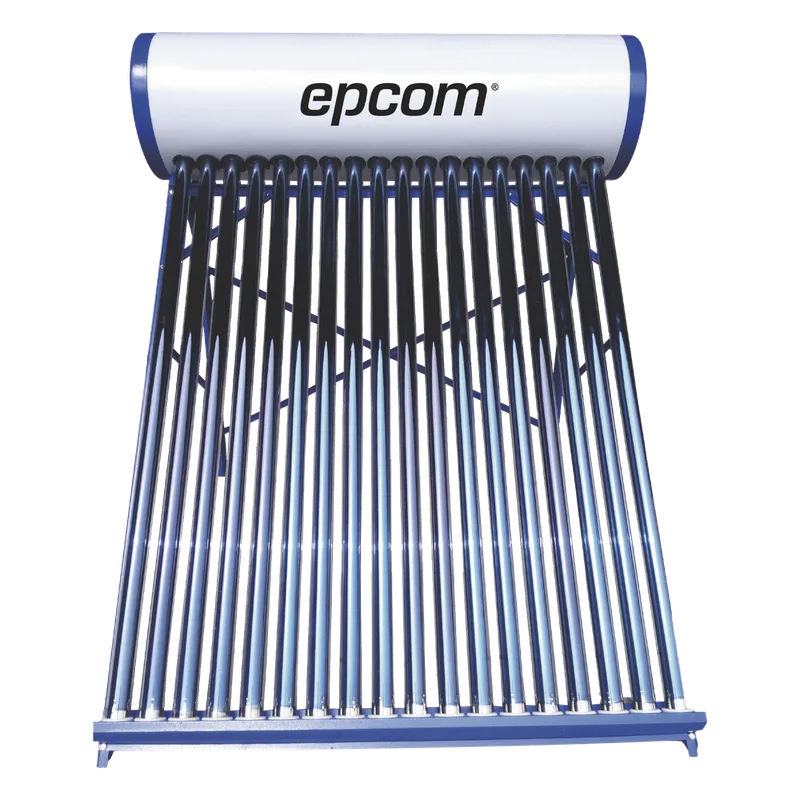 Bóiler Solar de 180L, Baja Presión con 18 Tubos de Vacío de Mayor Resistencia y Termotanque Inoxidable de Grado Alimenticio 180 L Resistentes a Granizo de Hasta 25 mm/ l, Incluye Anodo de Magnesio EPCOM STELPWH180