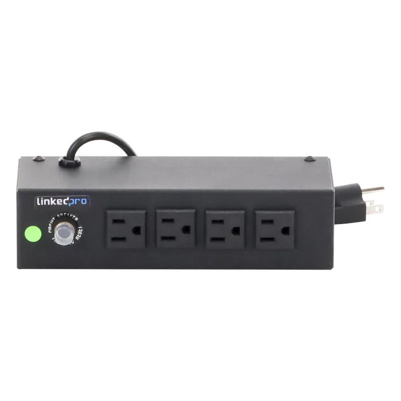 Tomacorriente de 4 Contactos (NEMA 5-15R) Voltaje Entrada/Salida: 120Vca/10A Max. Opción de Instalación en Escritorio o Pared LINKEDPRO BY EPCOM HTCM-S1U