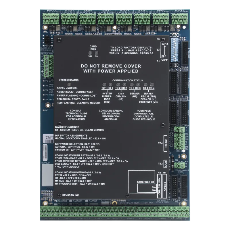 Tarjeta Principal del Controlador CA8500/ 8 Lectoras KEYSCAN-DORMAKABA CA8500B