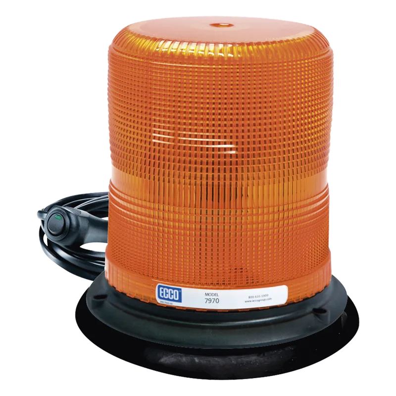 Baliza LED color ámbar con montaje magnético de succión DE 7" de altura ECCO X7970A-VM