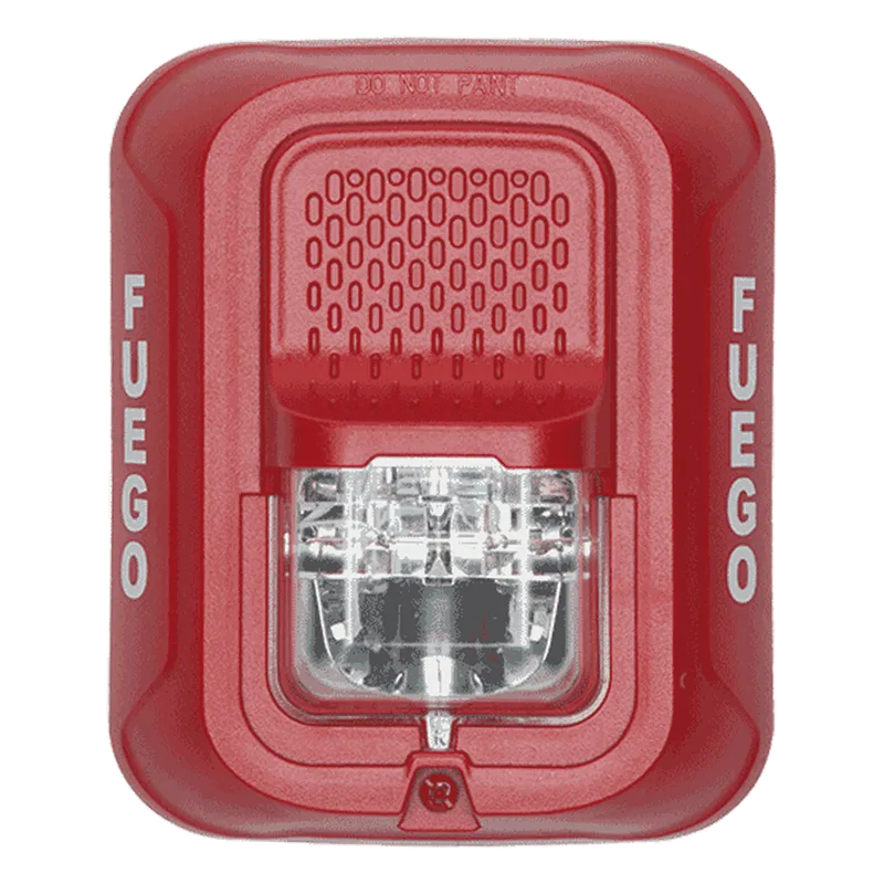 Lámpara Estroboscópica para Montaje en Pared, Color Rojo, Nivel de Candelas Seleccionable, Nuevo Diseño Moderno y Elegante y Menor Consumo de Corriente SYSTEM SENSOR SRL-SP