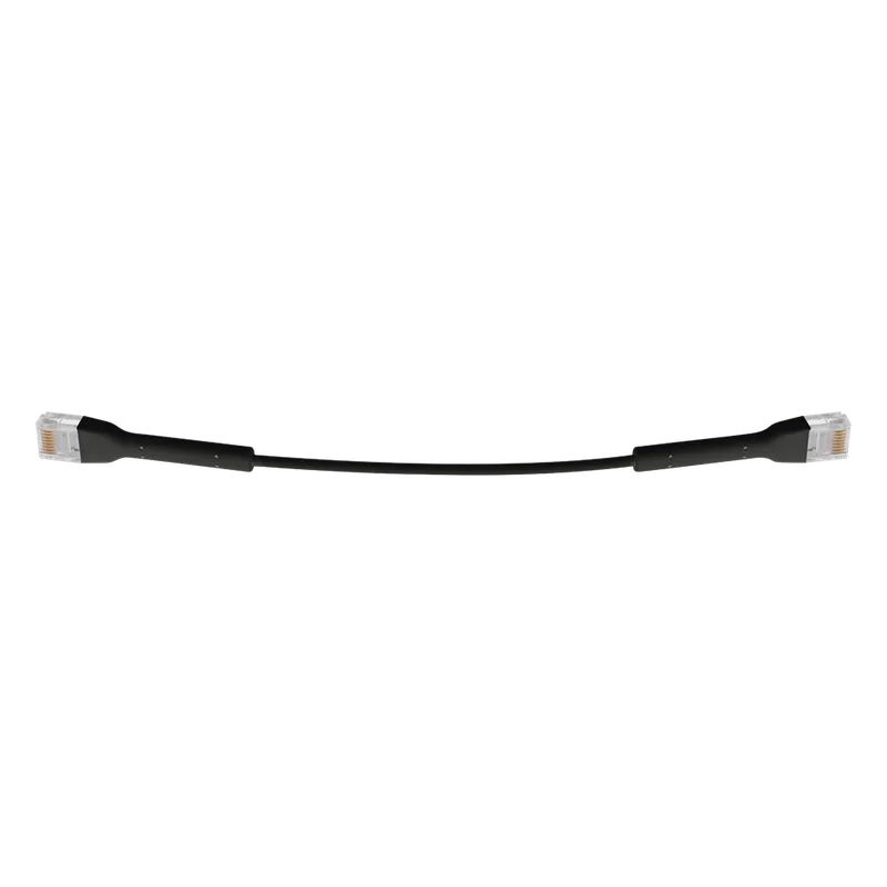 UniFi Ethernet Patch Cable Cat6 de 22 cm (8.66 pulgadas), Color Negro UBIQUITI UC-PATCH-RJ45-BK