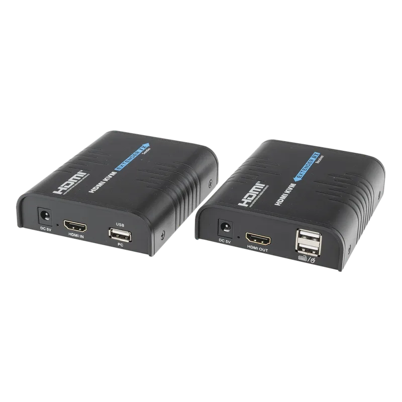 Kit extensor KVM (HDMI y USB) hasta 120 metros / Resolución 1080P @ 60 Hz/ Soporta Cables de red STP y UTP CAT5/5E/6 / HDMI 1.3 / HDCP 1.2 / PCM / Transmite el Video, Mouse, Teclado y Controla tu DVR vía USB a distancia EPCOM TITANIUM TT373KVM