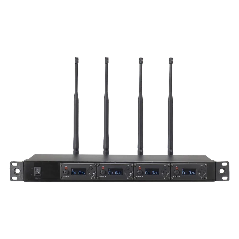 Receptor UHF para 4 micrófonos inalámbricos / Pantalla LCD de cristal liquido EPCOM PROAUDIO SF-354UH