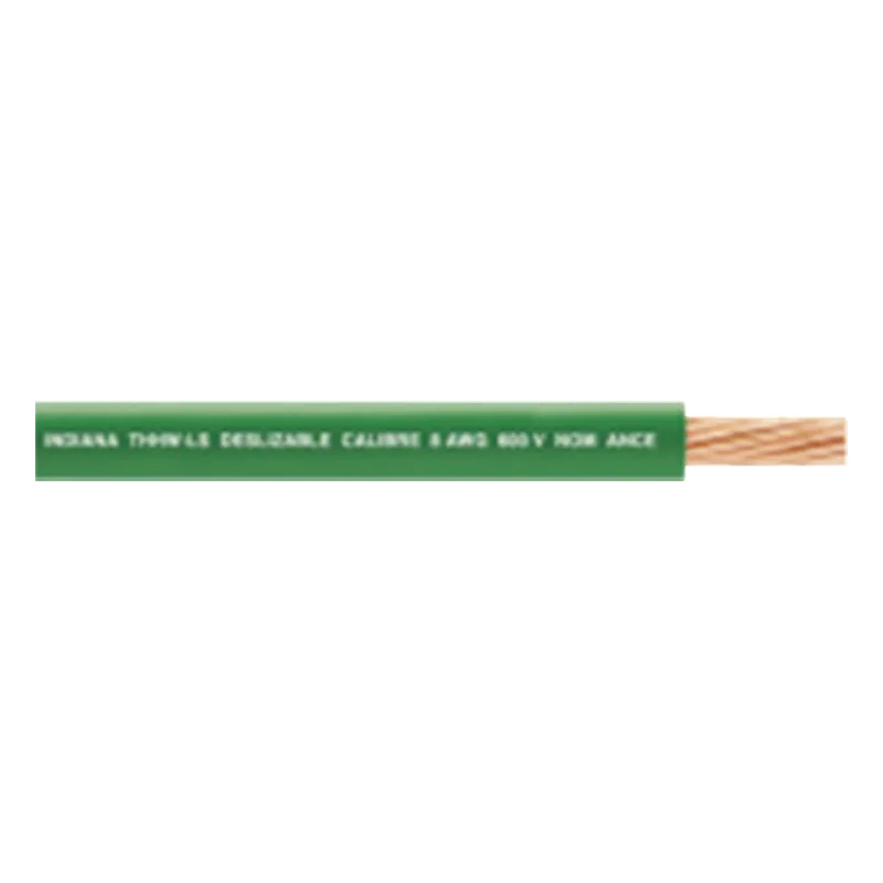 Cable THW-LS / Calibre 10 AWG / 19 Hilos / Color Verde / Bobina 100 m (328 ft) INDIANA SLY-304-GRN/100