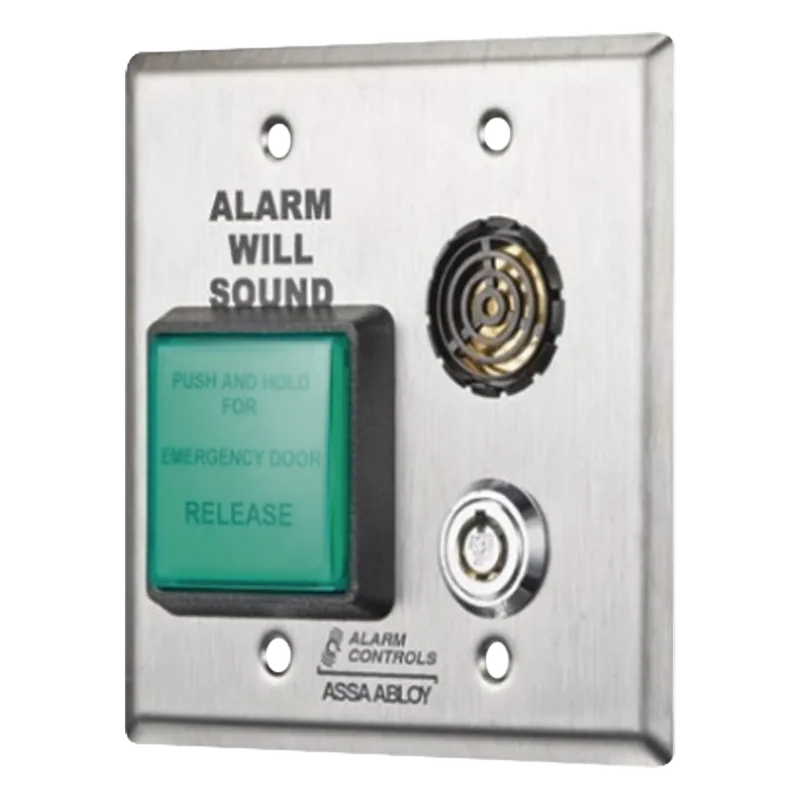 Estación de Egreso Temporizado con Zumbador ALARM CONTROLS-ASSA ABLOY DE1B