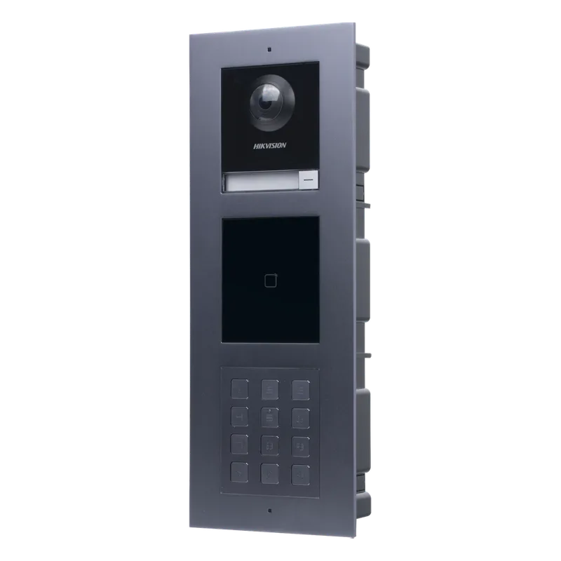 Videoportero IP MULTIAPARTAMENTO con llamada a App de Smartphone y Lector de Tarjetas EM / 2da Generación (Modular) / Montaje para EMPOTRAR incluido / Apertura con CONTRASEÑAS y TARJETAS HIKVISION DSKIS-MULTI-254AP