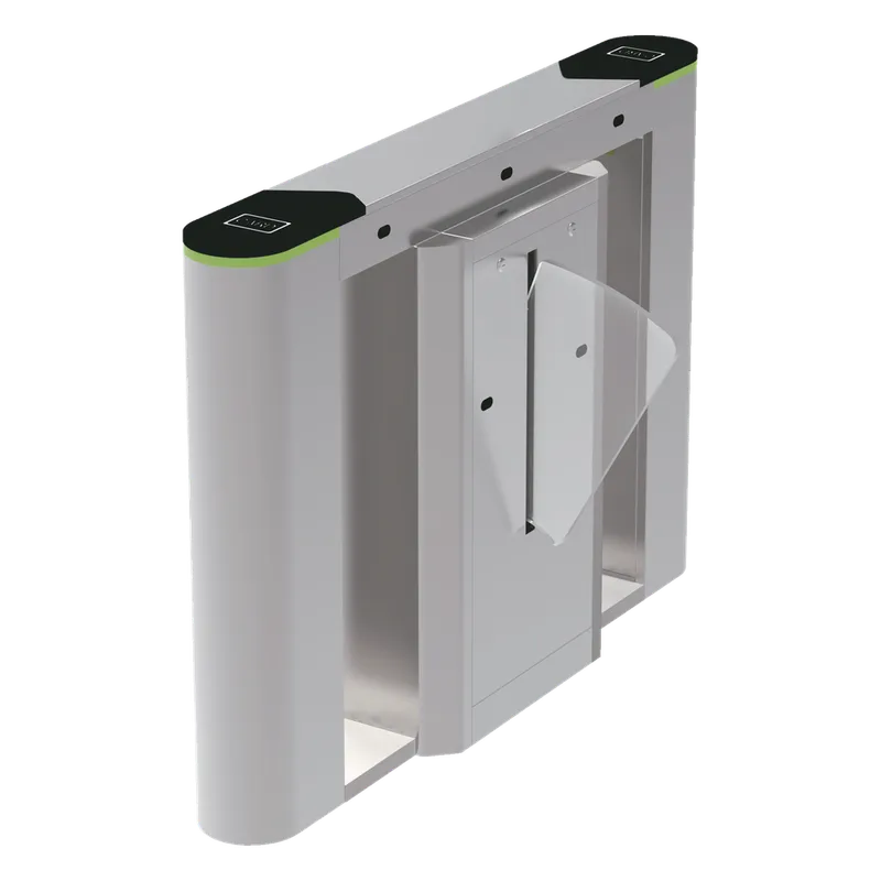 Unidad central para puerta de cortesía tipo FLAP bidireccional / 30 personas por minuto / Acabado de Lujo / Apertura en 1 segundo / Acero inoxidable / Indicadores LED / Alarma por acceso denegado ZKTECO FBL6200