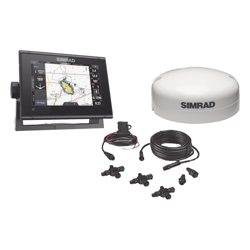 Kit de pantalla multifuncional GO7 con kit NMEA2000 y antena GS25 SIMRAD GO7-GPSKIT