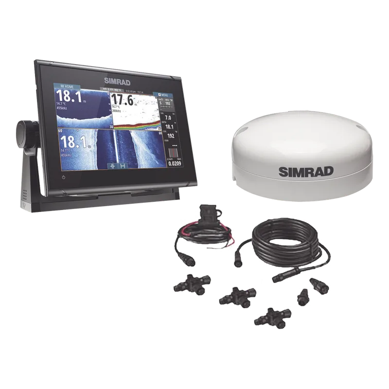 Kit de pantalla multifuncional GO9 con kit NMEA2000 y antena GS25 SIMRAD GO9-GPSKIT