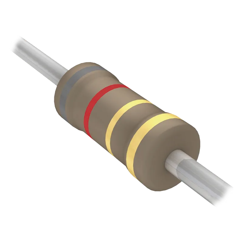 Resistencia Axial de Película de Carbón de 8.2 Ohm, 1/4 Watt, 5% 8.2QBK-ND