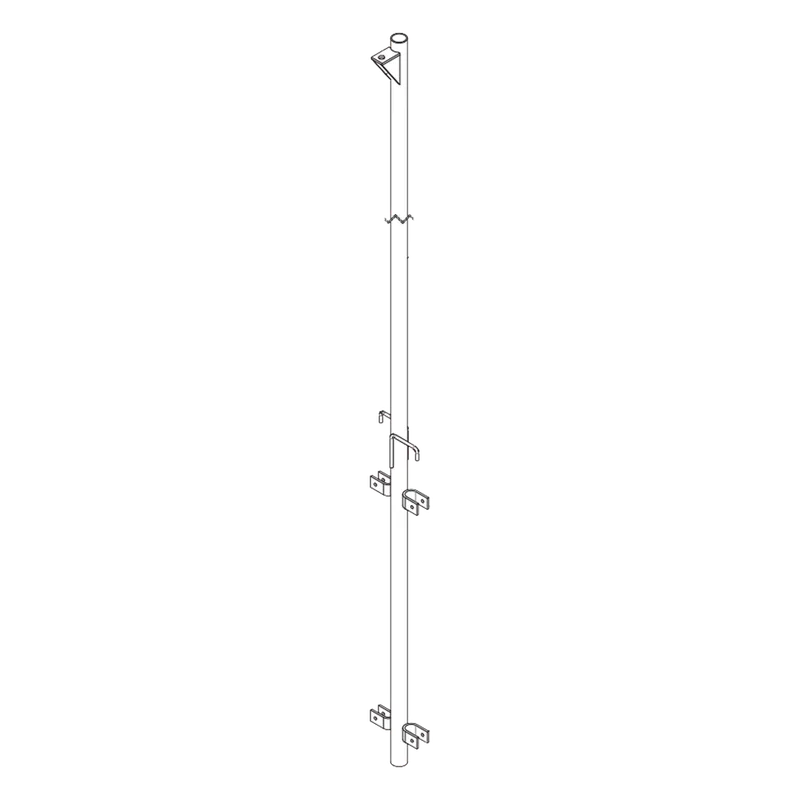 Pluma de Aluminio de 4 metros CED.40 para Instalación de Tramos STZ (Con Polea). TOWERS SPLUMAP