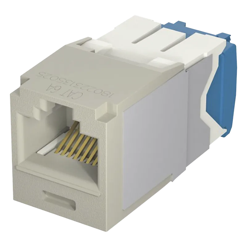 Conector Jack RJ45 Estilo TG, Mini-Com, Categoría 6A, de 8 Posiciones y 8 Cables, Color Gris PANDUIT CJ6X88TGIG