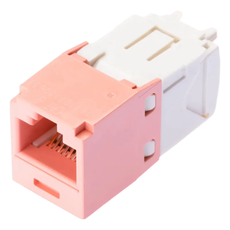 Conector Jack RJ45 Estilo TG, Mini-Com, Categoría 6, de 8 Posiciones y 8 Cables, Color Rosa PANDUIT CJ688TGPK