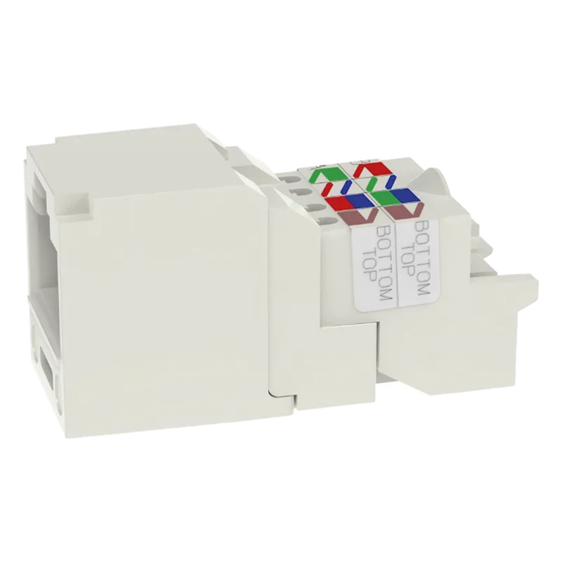 Conector Jack RJ45 Estilo TP, Mini-Com, Categoría 6, de 8 Posiciones y 8 Cables, Color Blanco Mate PANDUIT CJ688TPIW