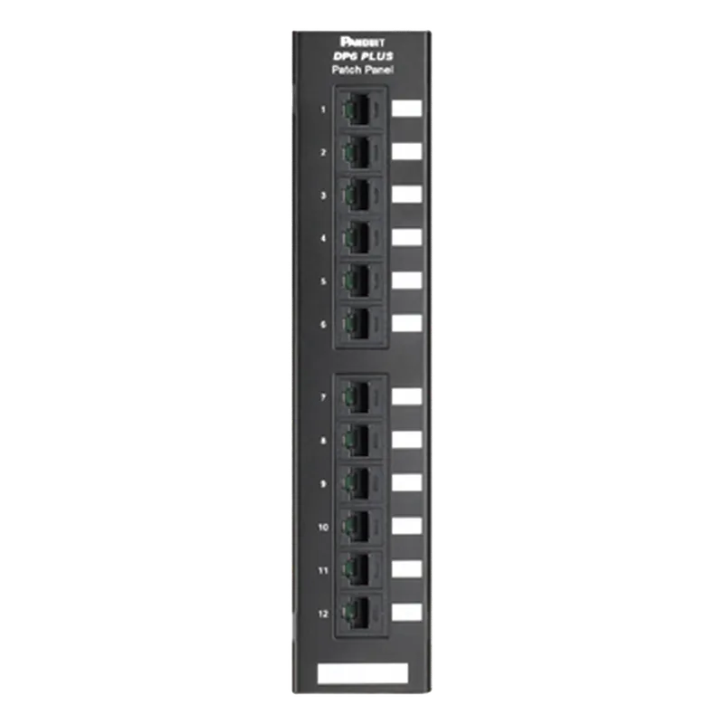 Panel de Parcheo de Impacto 110, Categoría 6, Montaje en Pared Usando Accesorio Wb89d, de 12 Puertos PANDUIT DP12688TGY