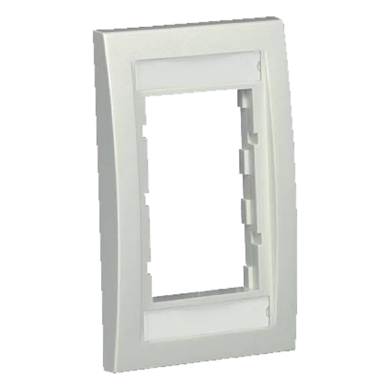 Marco de Placa Frontal Ejecutiva, Para Dos Insertos de 1/2 o Tres Insertos de 1/3, Color Blanco Mate PANDUIT CBEIWY