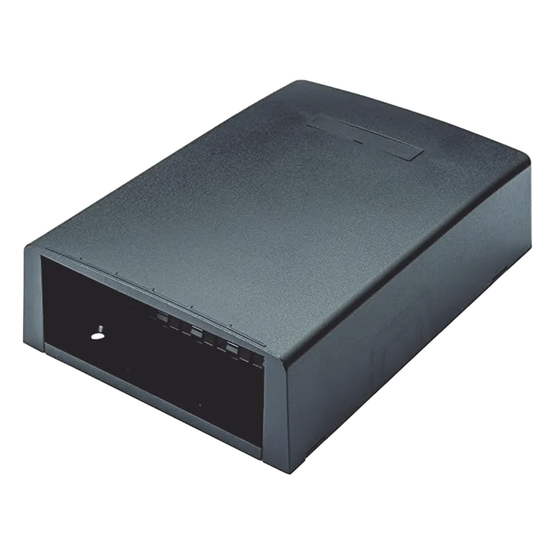 Caja de Montaje en Superficie, con Accesorio para Resguardo de Fibra Óptica, para 12 Módulos Mini-Com, Color Negro PANDUIT CBXF12BL-AY