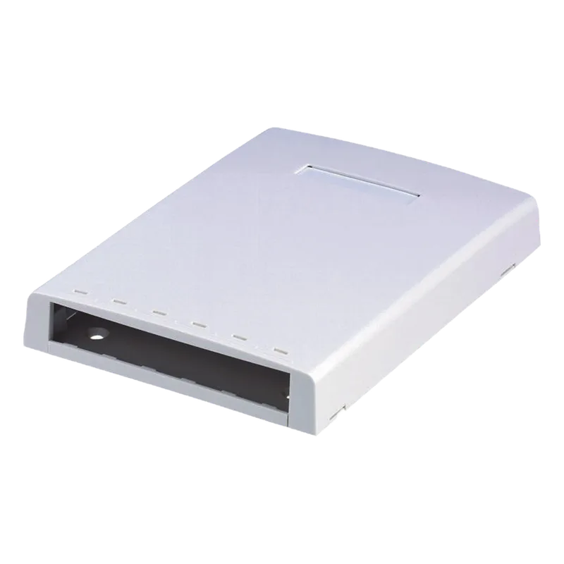 Caja de Montaje en Superficie, con Accesorio para Resguardo de Fibra Óptica, para 6 Módulos Mini-Com, Color Blanco PANDUIT CBXF6WH-AY