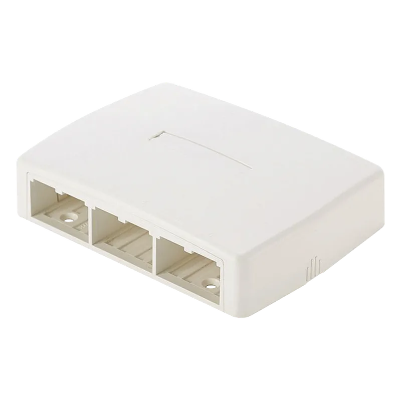 Caja de Montaje en Superficie, Para 6 Módulos Mini-Com, Color Blanco PANDUIT CBXQ6WH-A