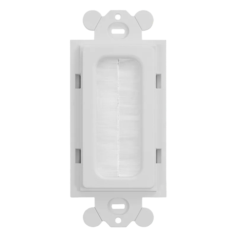 Placa de Pared Pasacables Tipo Cepillo, Estándar GFCI, Material ABS, Color Blanco PANDUIT CFGBWH