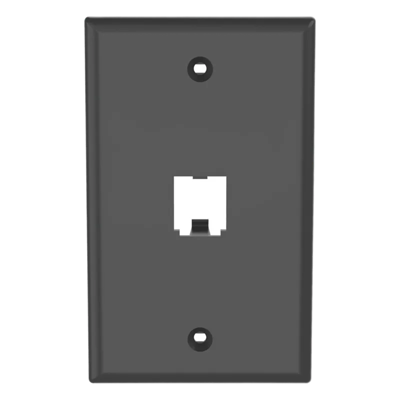 Placa de Pared Vertical Clásica, Salida Para 1 Puerto Mini-Com, Color Negro PANDUIT CFP1BL