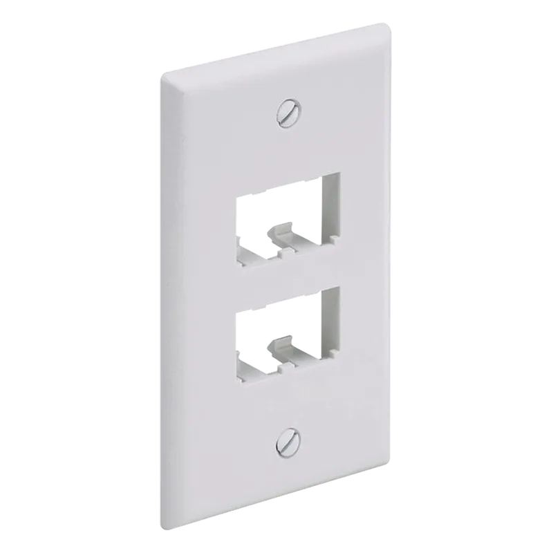 Placa de Pared Vertical Clásica, Salida Para 4 Puertos Mini-Com, Color Blanco Mate PANDUIT CFP4IW