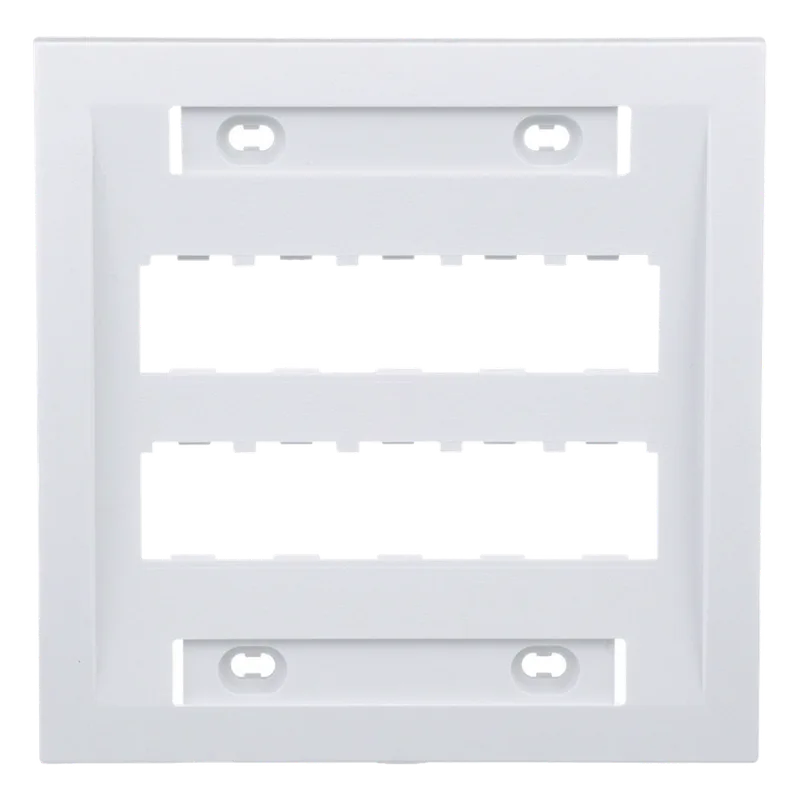 Placa de Pared Vertical Ejecutiva, Salida Para 10 Puertos Mini-Com, Con Espacios Para Etiquetas, Color Blanco PANDUIT CFPE10WH-2GY