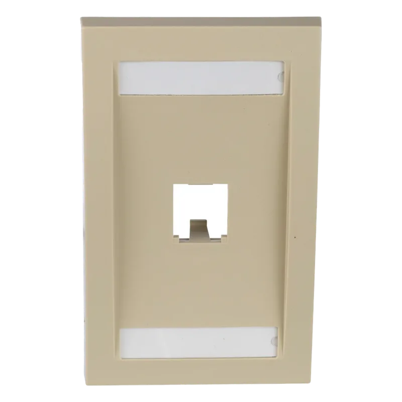 Placa de Pared Vertical Ejecutiva, Salida Para 1 Puerto Mini-Com, Con Espacios Para Etiquetas, Color Marfil PANDUIT CFPE1EIY
