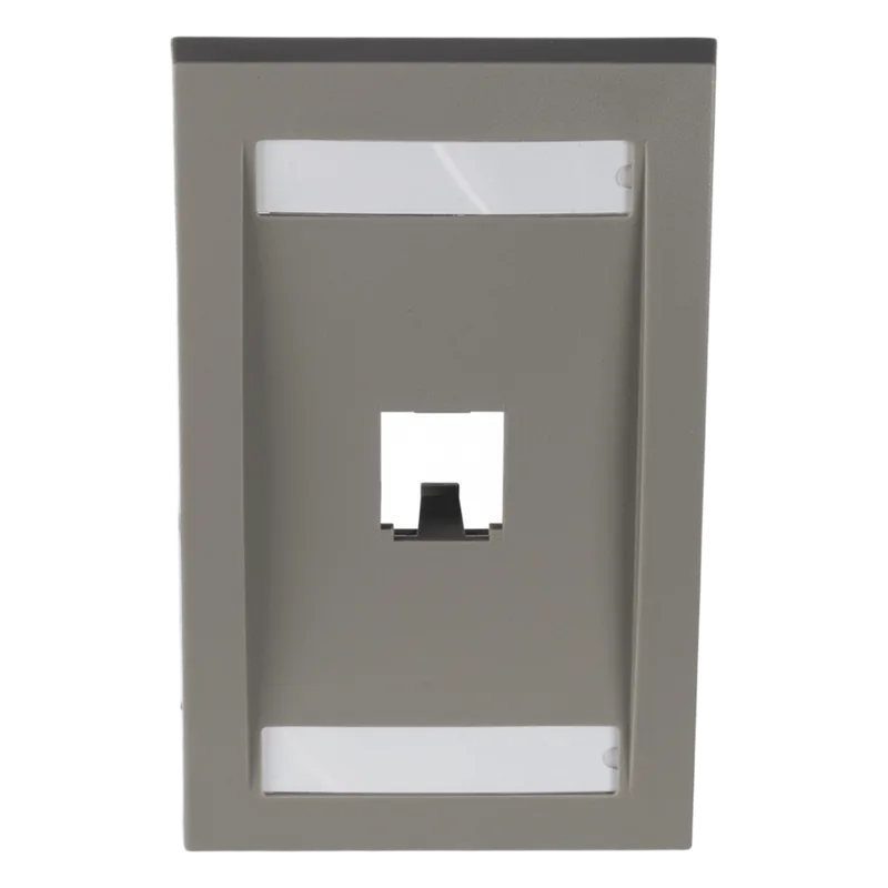 Placa de Pared Vertical Ejecutiva, Salida Para 1 Puerto Mini-Com, Con Espacios Para Etiquetas, Color Gris PANDUIT CFPE1IGY